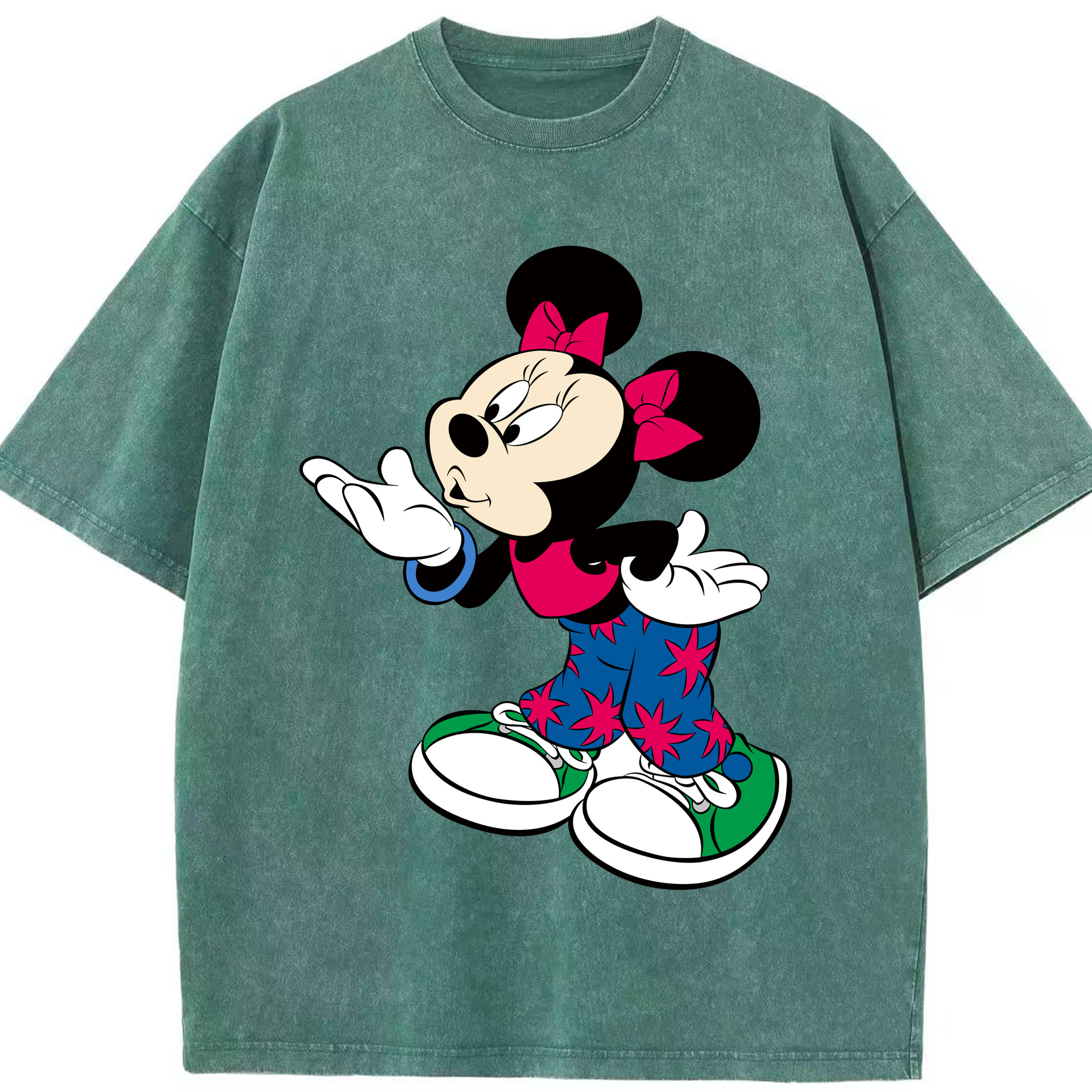 （画像用） ミッキーマウス Mickey Mouse 綿100% ヴィンテージ風 半袖Tシャツ（フロントプリント）
